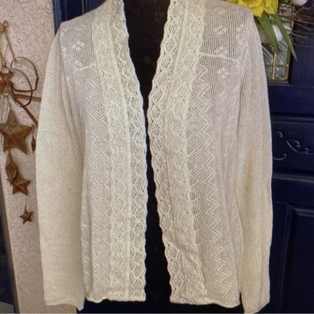 Vintage crocheted anthropology cardigan
